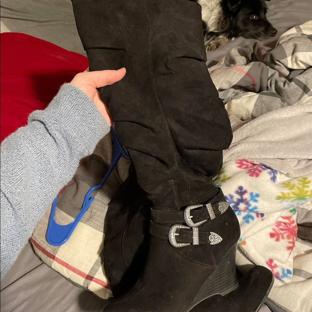 Kohls knee high wedged boots